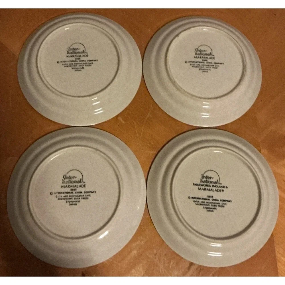 International Tableworks Marmalade Goose Stoneware Salad Plates 7.5